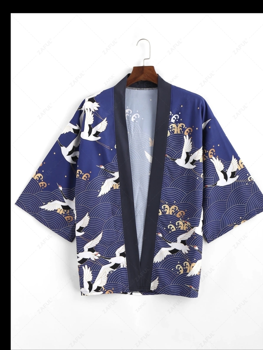 Zaful Mens Kimono Open Cardigan Size L